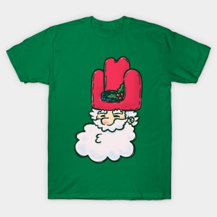 Oversized Cowboy Hat Santa T-Shirt